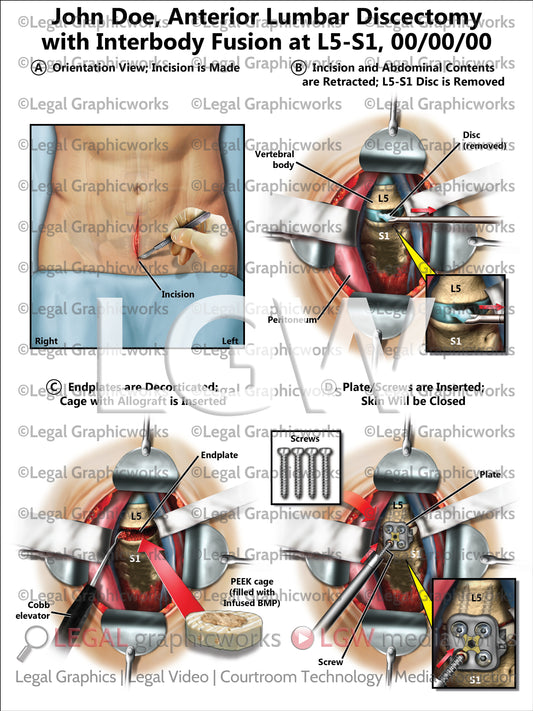 Anterior Lumbar Discectomy with Interbody Fusion at L5-S1
