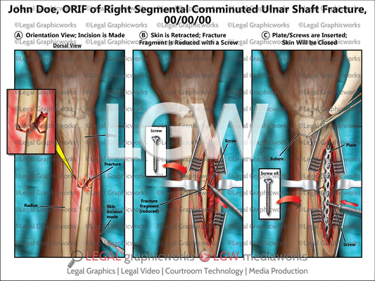 ORIF of Right Segmental Comminuted Ulnar Shaft Fracture