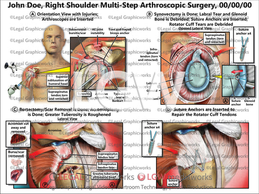 Right Shoulder Multi-Step Arthroscopic Surgery