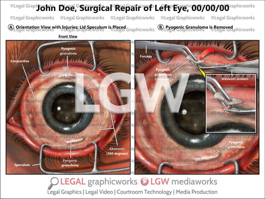 Surgical Repair of Left Eye