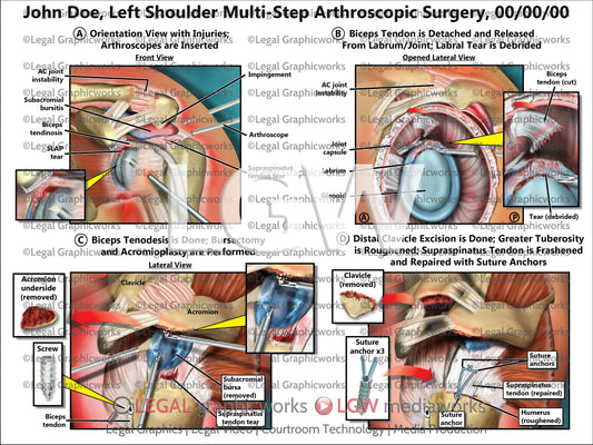 Left Shoulder Multi-Step Arthroscopic Surgery