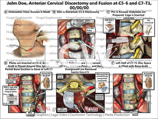 Anterior Cervical Discectomy and Fusion at C5-6 and C7-T1