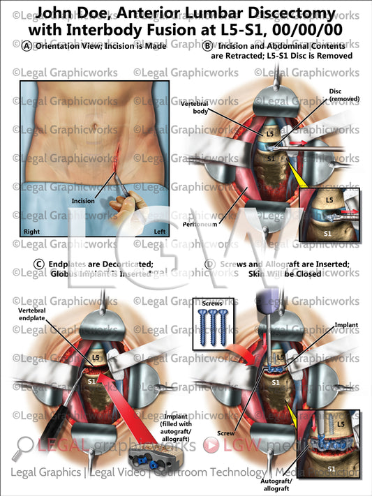 Anterior Lumbar Discectomy with Interbody Fusion at L5-S1