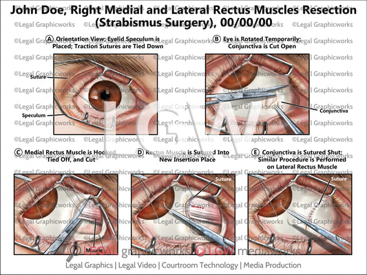 Right Medial and Lateral Rectus Muscles Resection (Strabismus Surgery)