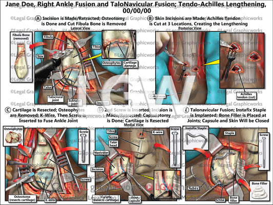 Right Ankle Fusion and Talonavicular Fusion; Tendo-Achilles Lengthening