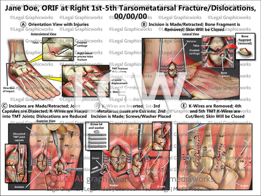 ORIF at Right 1st-5th Tarsometatarsal Fracture/Dislocations