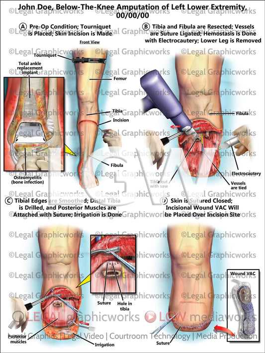 Below-the-Knee Amputation of Left Lower Extremity