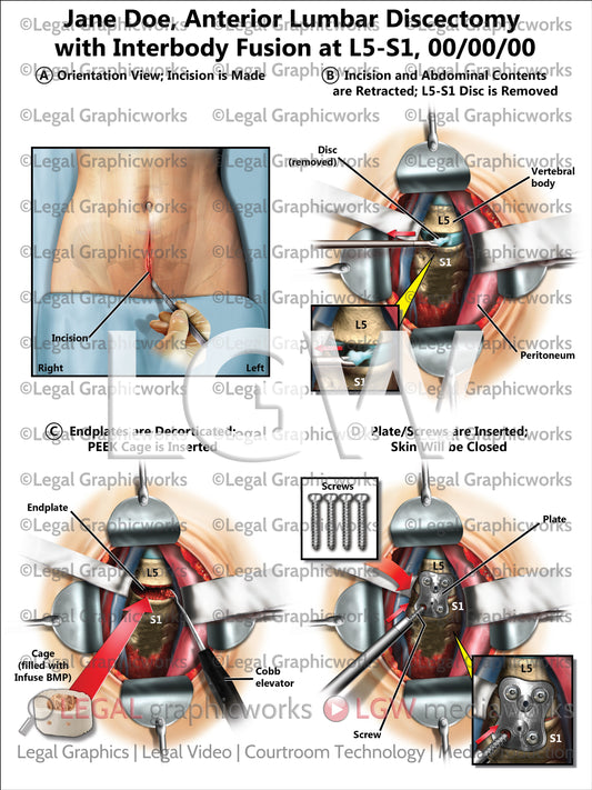 Anterior Lumbar Discectomy with Interbody Fusion at L5-S1