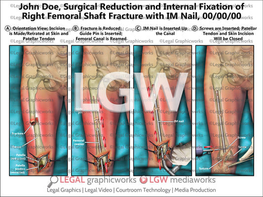 Surgical Reduction and Internal Fixation of Right Femoral Shaft Fracture with IM Nail