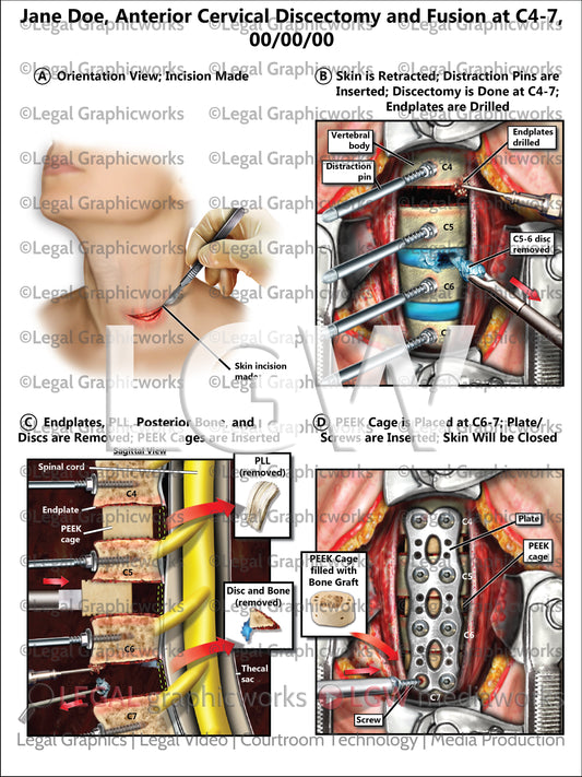 Anterior Cervical Discectomy and Fusion at C4-7