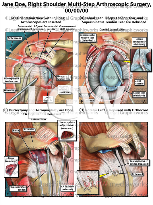 Right Shoulder Multi-Step Arthroscopic Surgery