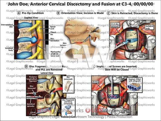 Anterior Cervical Discectomy and Fusion at C3-4