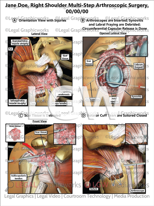 Right Shoulder Multi-Step Arthroscopic Surgery