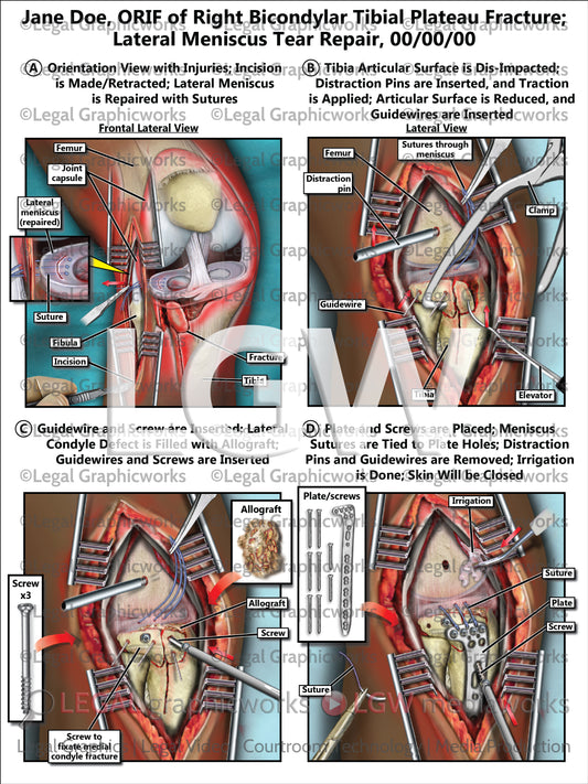 ORIF of Right Bicondylar Tibial Plateau Fracture; Lateral Meniscus Tear Repair